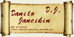 Danilo Jančikin vizit kartica